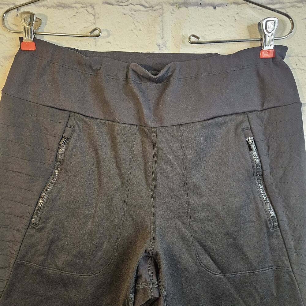 Athleta Peak Hybrid Fleece Tight L Black Womens Winter Hiking Running Leggings - Picture 2 of 6
